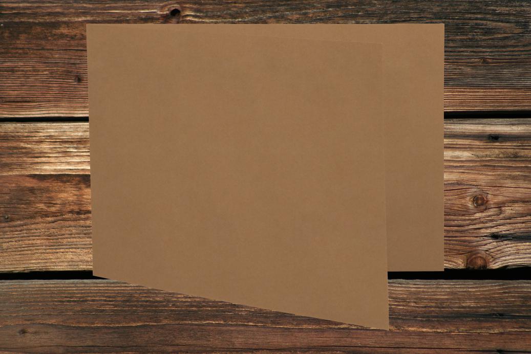 Klappkarten 105x150/300 mm langdoppelt Braun 230 g/qm